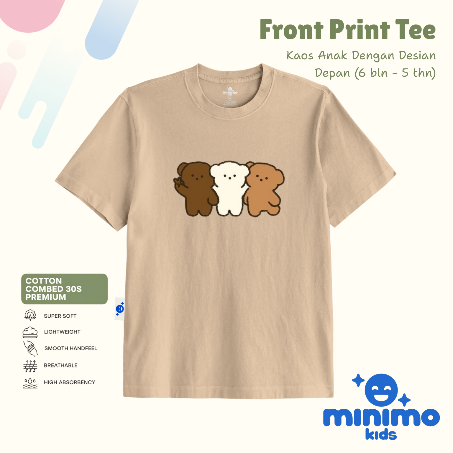 Basic Tee Minimo Kids - beige